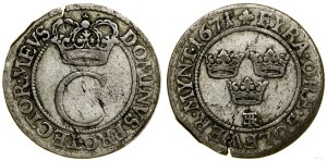 Sweden, 4 öre, 1671, Stockholm