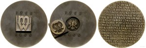 Poland, 200 years of the Warsaw Mint (two-piece medal), 1966, Warsaw