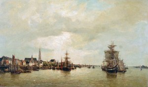 Arthur BOUVIER (1837-1921), Pejzaż z Antwerpii