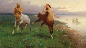 Zygmunt AJDUKIEWICZ (1861-1917), Scena mitologiczna – Pląsy centaurów