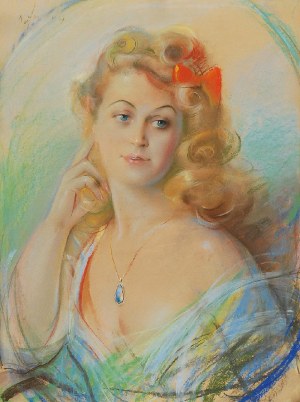 Józef KIDOŃ (1890-1968), Czerwona kokarda, 1944