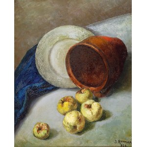 Józef KOWNER (1895-1967), Martwa natura z jabłkami, 1930