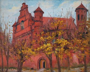 Ludomir BENEDYKTOWICZ (1844-1926), Widok na kościół jesienią