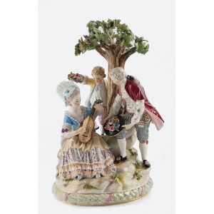 Manufaktura Porcelany w Miśni, Grupa pod drzewem, z muzykującą damą