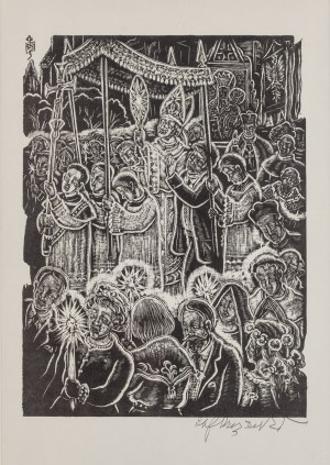 Stefan Mrożewski ( 1894 - 1975 ), Defense of Częstochowa, circa 1966