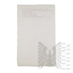 Imperium Rosyjskie - Kopia Umowy z dnia 2 maja 1910 r. o Zaopatrzeniu XV Ułańskiego Pułku Tatarów w Paszę dla Koni, Zawartej Między Pułkiem a Obywatelem Miasta Płock p. Awramem Winogronem. Rypin.