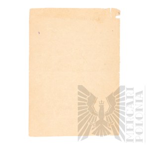 Soviet Russia (RFSR) - Receipt for Receipt of Documents - Passport in the Name of Yakovlev Valentin, Moscow 1919.
