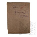 ZSRR - Wniosek o Nadanie Orderu Czerwonej Gwiazdy dla Nikołaja Pieremietiewa.
