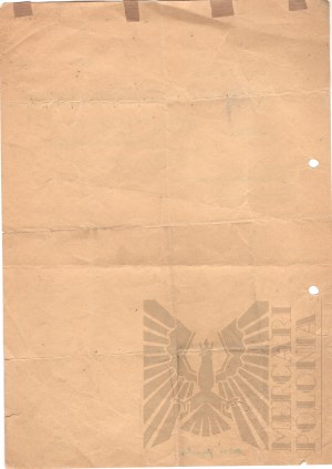 2 W.W./III Reich Document from the Social Insurance Institution - Obornik Greater Poland