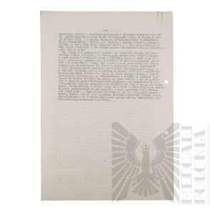 A typescript of the Curriculum Vitae of the President of the Republic of Poland. Władysław Raczkiewicz?
