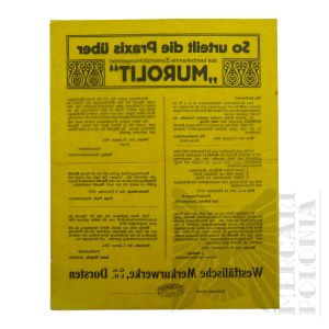German Empire - Advertising Flyer ,,Murolite