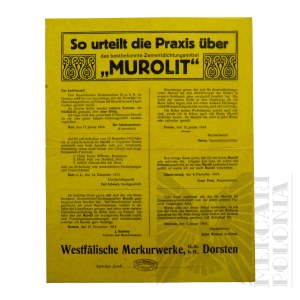 German Empire - Advertising Flyer ,,Murolite
