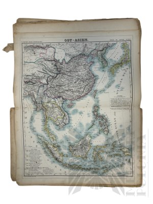 German Empire - Excerpt from the 1901 Atlas Andrees Allgemeiner Handatlas in 126 Haupt- und 139 Nebenkarten.