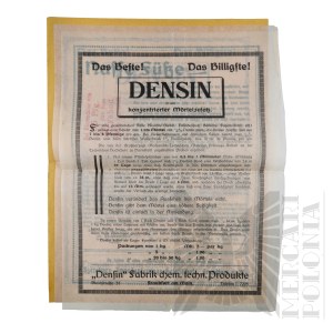 Germany - Advertising Leaflet of Densin Concentrated Mortar Additive, Densin Factory of Chemical and Technical Products (