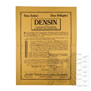 Germany - Advertising Leaflet of Densin Concentrated Mortar Additive, Densin Factory of Chemical and Technical Products (