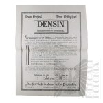 Niemcy - Ulotka Reklamowa Densin Skoncentrowany Dodatek Do Zapraw, Fabryka Wyrobów Chemicznych i Technicznych Densin (Densin Konzentrierter Mortelzusatz, Densin Fabrik Chem. Techn. Produkte), Frankurt Nad Menem (Frankfurt Am Main)