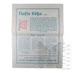 Niemcy - Ulotka Reklamowa Densin Skoncentrowany Dodatek Do Zapraw, Fabryka Wyrobów Chemicznych i Technicznych Densin (Densin Konzentrierter Mortelzusatz, Densin Fabrik Chem. Techn. Produkte), Frankurt Nad Menem (Frankfurt Am Main)