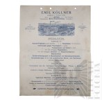 Niemcy - Ulotka Reklamowa Emil Kollner Asfaltownia I Fabryka Chemiczna (Emil Kollner Asphaltwerk U. Chemische Fabrik), Lipsk (Leipzig)