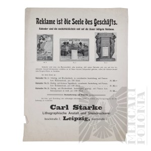 Germany - Advertising Leaflet of the Carl Starke Company of Leipzig (Leipzig) 