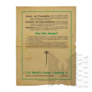 Germany - Advertising Brochure of the Amalgol Agent by Jahriss & Hoenig, Reflection on the Effects of Water on Building Materials (