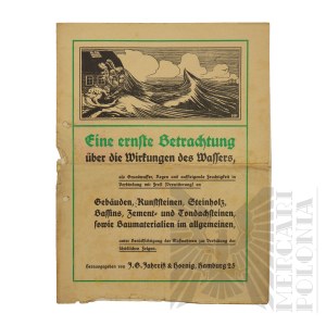 Germany - Advertising Brochure of the Amalgol Agent by Jahriss & Hoenig, Reflection on the Effects of Water on Building Materials (
