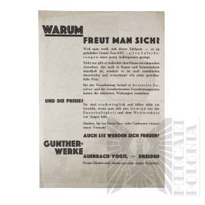 Germany- Advertising Flyer for Guenther Granite Plaster (