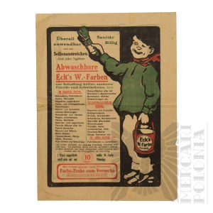 Germany-Advertising Flyer for Washable Paint Factory M. Eck (