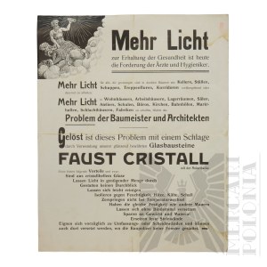 Germany - Advertising Flyer for Faust Cristall glass blocks (Faust Cristall Glasbausteine).