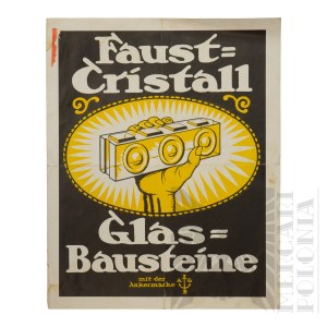Germany - Advertising Flyer for Faust Cristall glass blocks (Faust Cristall Glasbausteine).