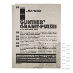 Niemcy Ulotka Reklamowa Tynk Granitowy Guenthera (Guenther's Granit-Putz) Sztuczna Kamieniarka Auerbach i. Vogtl. (Kunststeinwerk Auerbach i. Vogtl.) Drezno (Dresden)