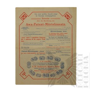 Niemcy- Ulotka Reklamowa Materiały Budowlane A.W. Andernach Beuel Nad Renem (Beuel a. Rhein)
