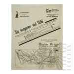 Niemcy - Ulotka Reklamowa Gustav Krueger Komorów-Gubin (Mueckenberg-Guben)