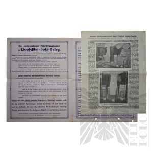 Germany - Advertising Brochure of the German Linol Flooring Factory Flooring (