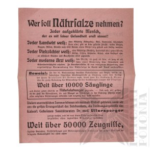 Germany - Advertising Leaflet for Dietary Supplements by Schloss Bergfried Company, Who Should Reach for Dietary Supplements (