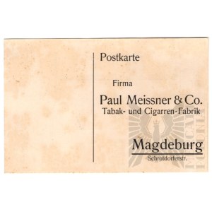Niemcy - Pocztówka Blankiet Do Zamówień Fabryka Tytoniu i Cygar Paul Meissner & Co (Paul Meissner & Co Tabak- und Cigarren-Fabrik) Magdeburg