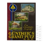 Niemcy- Ulotka Reklamowa Tynk Granitowy Guenthera (Guenther's Granit-Putz) Sztuczna Kamieniarka Auerbach i. Vogtl. (Kunststeinwerk Auerbach i. Vogtl.) Drezno (Dresden)