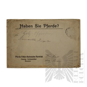 Germany - Advertising Envelope Do You Have Horses? Sale of Horse Feeding Machines Georg Schneider, Bielefeld (