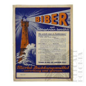 Advertising Poster for Biber Sealing Mortar (