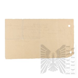Third Reich 1939 - Certificate of Ownership of a Bicycle by Włodzimierz Downar. Piotrków Kujawski.