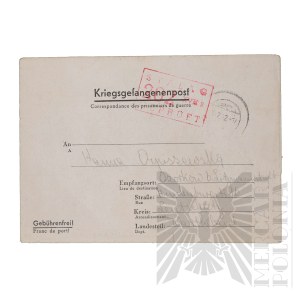 III Rzesza - List ze Stalagu XVII B Krems-Gneixendorf. Ozorków (Łódz)