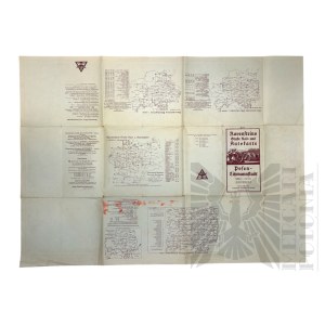 III Rzesza - Mapa Samochodowa Posen-Litzmannstadt (Poznań Łódź) w skali 1:300000.