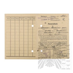 III Rzesza - Ausweiskarte Włodzimierza Downara - Hohensalza (Inowrocław) 1940