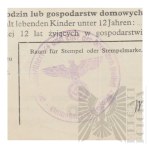 III Rzesza - Zgłoszenie Celem Policyjnego Stwierdzenia Ludności Włodzimierza Downara na nazwisko Władysław Knapik. - Rollensee (Skulsk) Konin - Stempel SS
