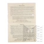 III Rzesza - Zgłoszenie Celem Policyjnego Stwierdzenia Ludności Włodzimierza Downara na nazwisko Władysław Knapik. - Rollensee (Skulsk) Konin - Stempel SS
