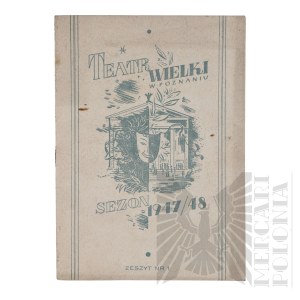 PRL - Program Teatru Wielkiego w Poznaniu na sezon 1947-1948