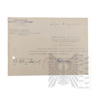 PRL - Dokumenty Służbowe Włodzimierza Downara - Zelów Łódź