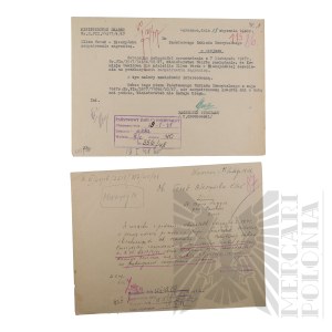 PRL - Pismo Ministerstwa Skarbu o Odmowie Przekazania Zaopatrzenia Emerytalnego Za Granicę dla Ellen Ferek-Błeszyńskiej.