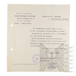 People's Republic of Poland - Copy of Letter from the Pomeranian School Board of Trustees. Włodzimierz Downar
