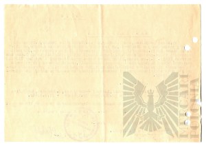 People's Republic of Poland - Certificate of Non-Collaboration of Vladimir Downar. Judge