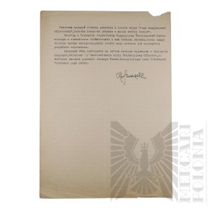 People's Republic of Poland - A copy of the Copy of the Application of Maria Janasek for the Grant of the Pension of Georgette Błeszyńska Daughter of Brig. Gen. Jerzy Ferek-Błeszyński. Rogozno.